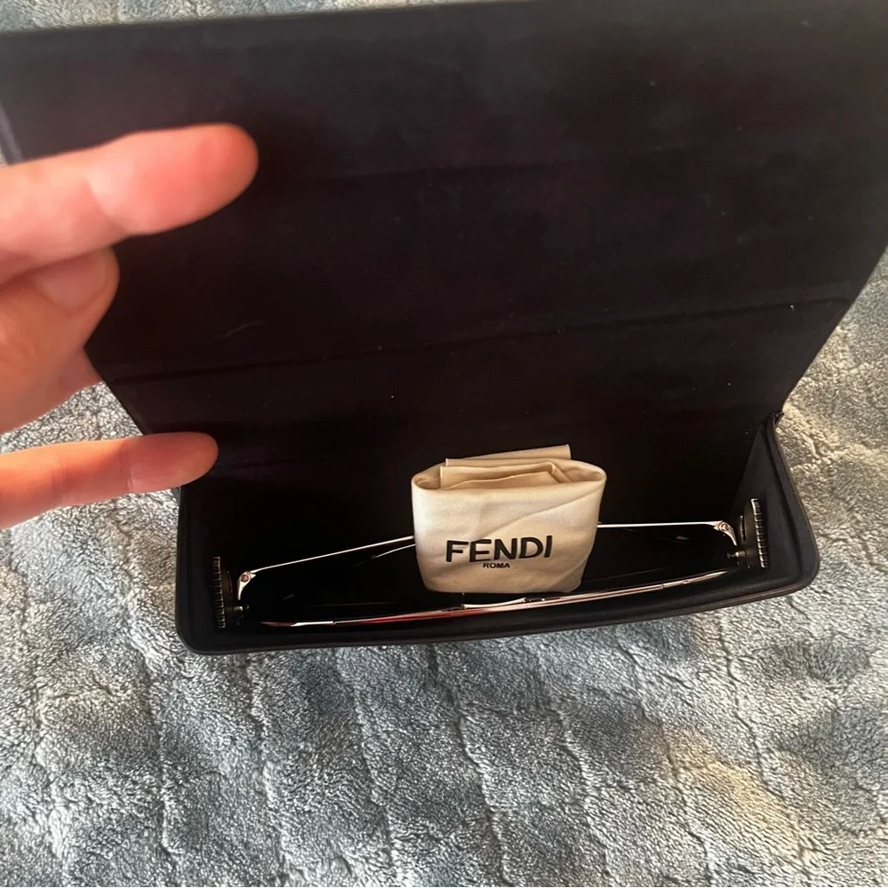 Fendi Silver‎ and Black Women's Sunglasses